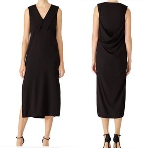 Fame and Partners Anko Black V Neck Midi Dress